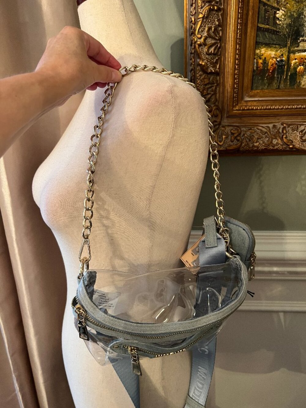 NWT Madden NYC Clear Plastic Stadium Belt Bag Crossbody Fanny Pack - Picture 7 of 7